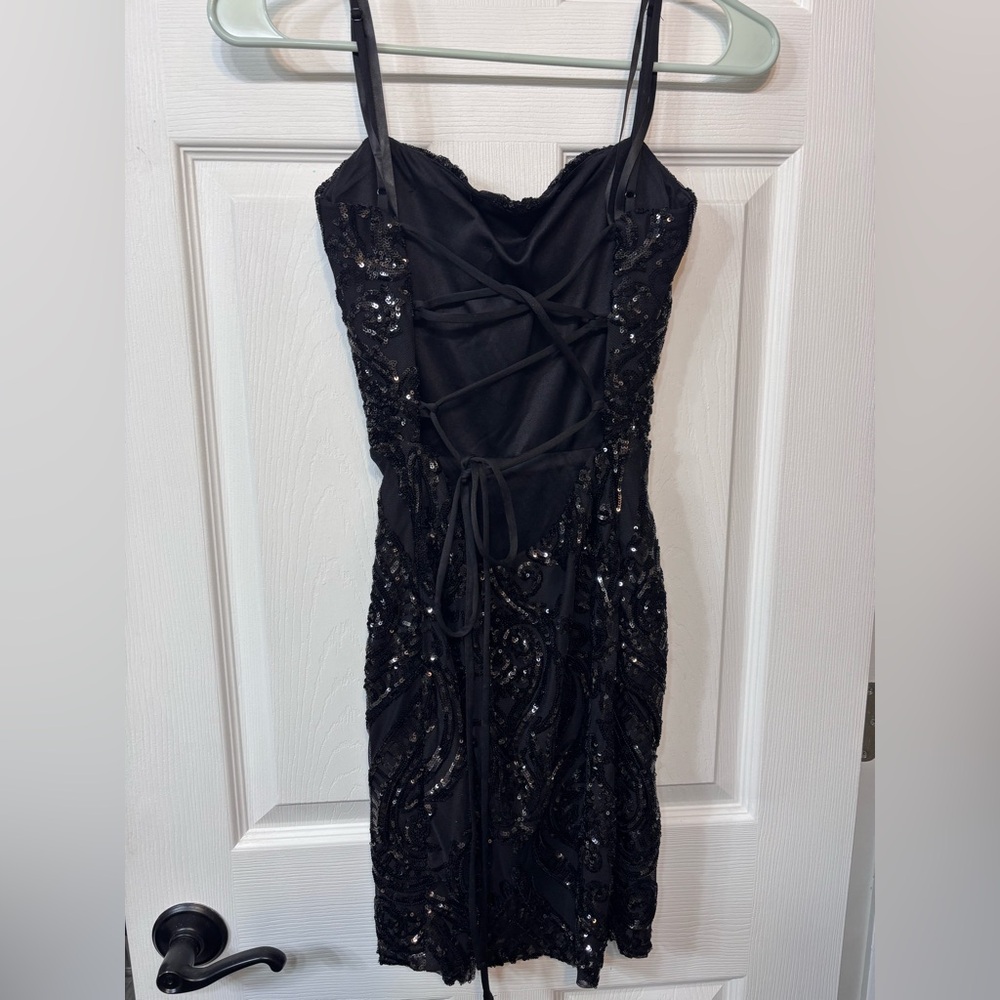 Black Sequin Dress